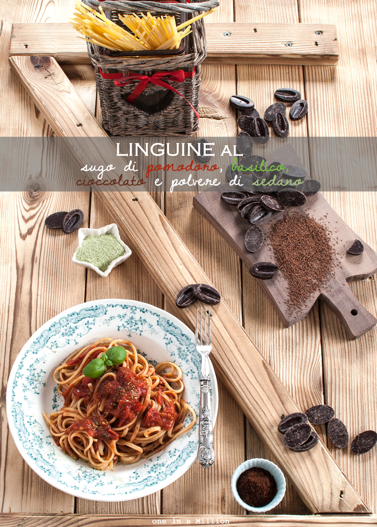 Linguine, pasta al pomodoro, sugo, basilico, cioccolato, pomodoro, sedano polvere, chiodi garofano, essiccato, essiccatore, cottura veloce