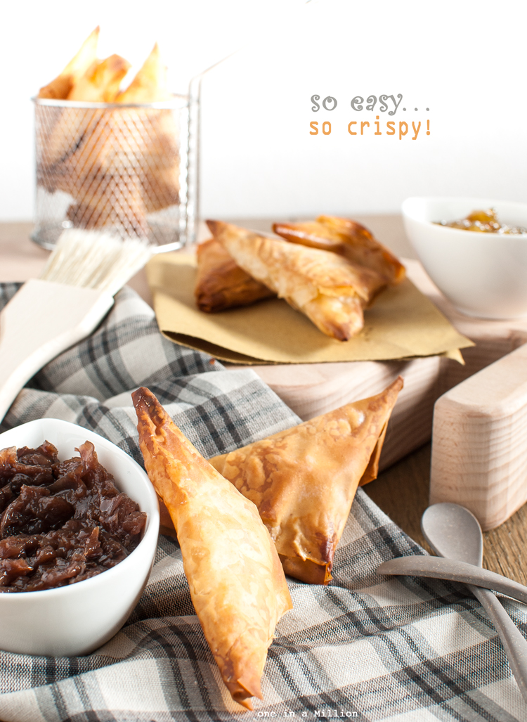 samosa, formaggio, pasta fillo, easy, easy in 20 minuti, forno