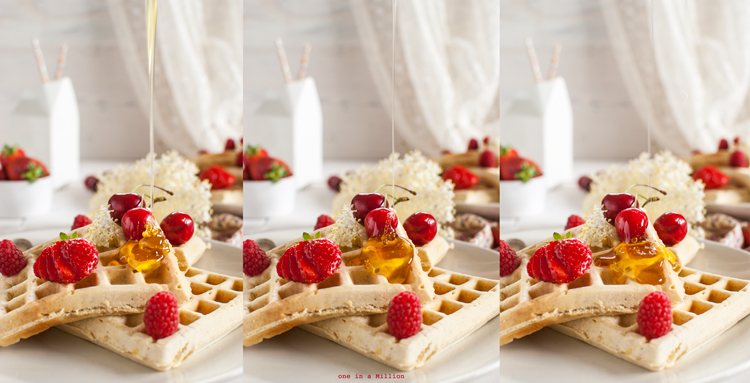 waffle, latticello, miele, frutti rossi, integrali, leggeri