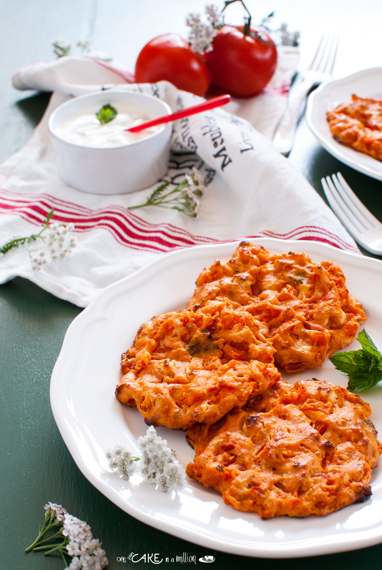 frittelle, pomodoro, feta, iFood, cucina greca, easy, light, forno