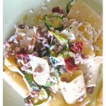 Paccheri pomodori secchi, salsiccia e zucchine