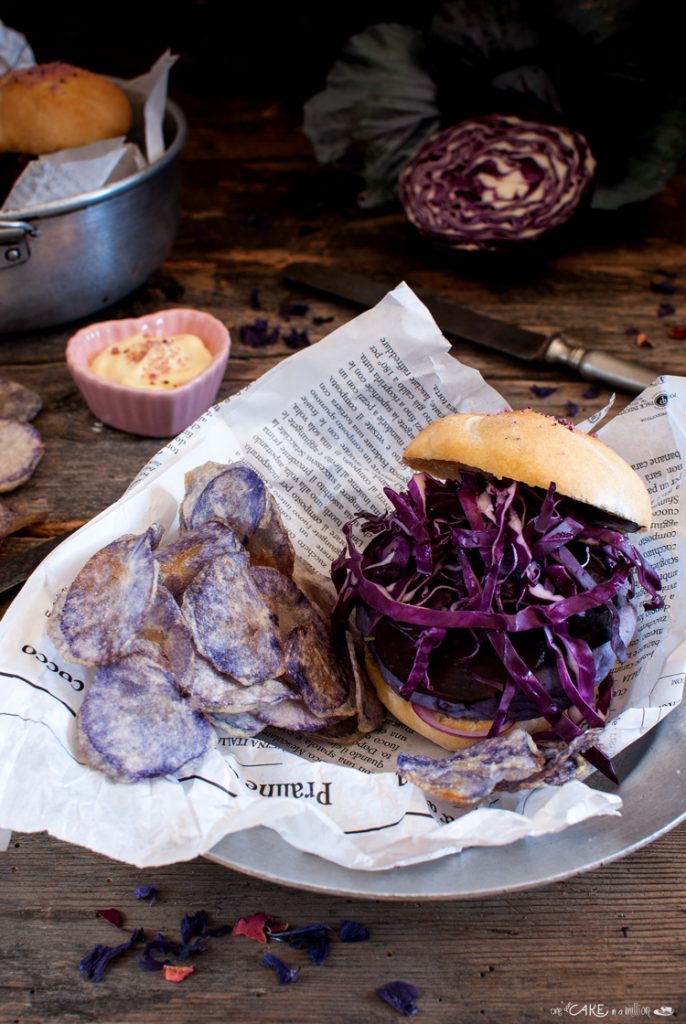 Purple veggie burger