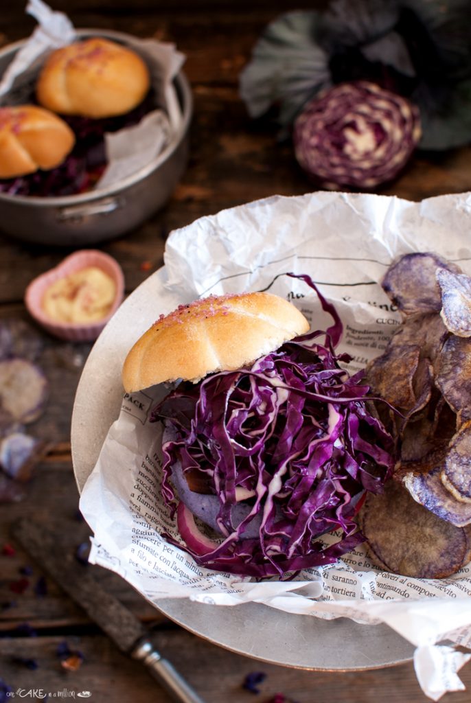 Purple veggie burger